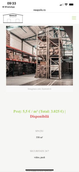 Bragadiru, inchiriez hale industriale,