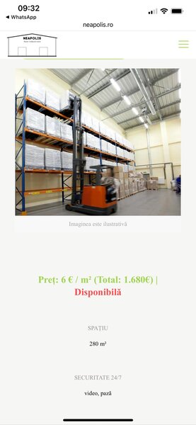 Bragadiru, inchiriez hale industriale,