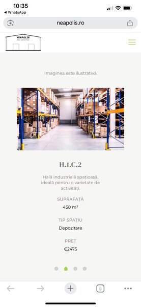 Bragadiru, inchiriez hale industriale,